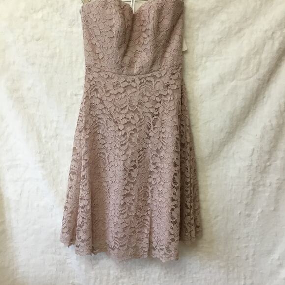 David's Bridal Strapless Lace Dress - Picture 4 of 15